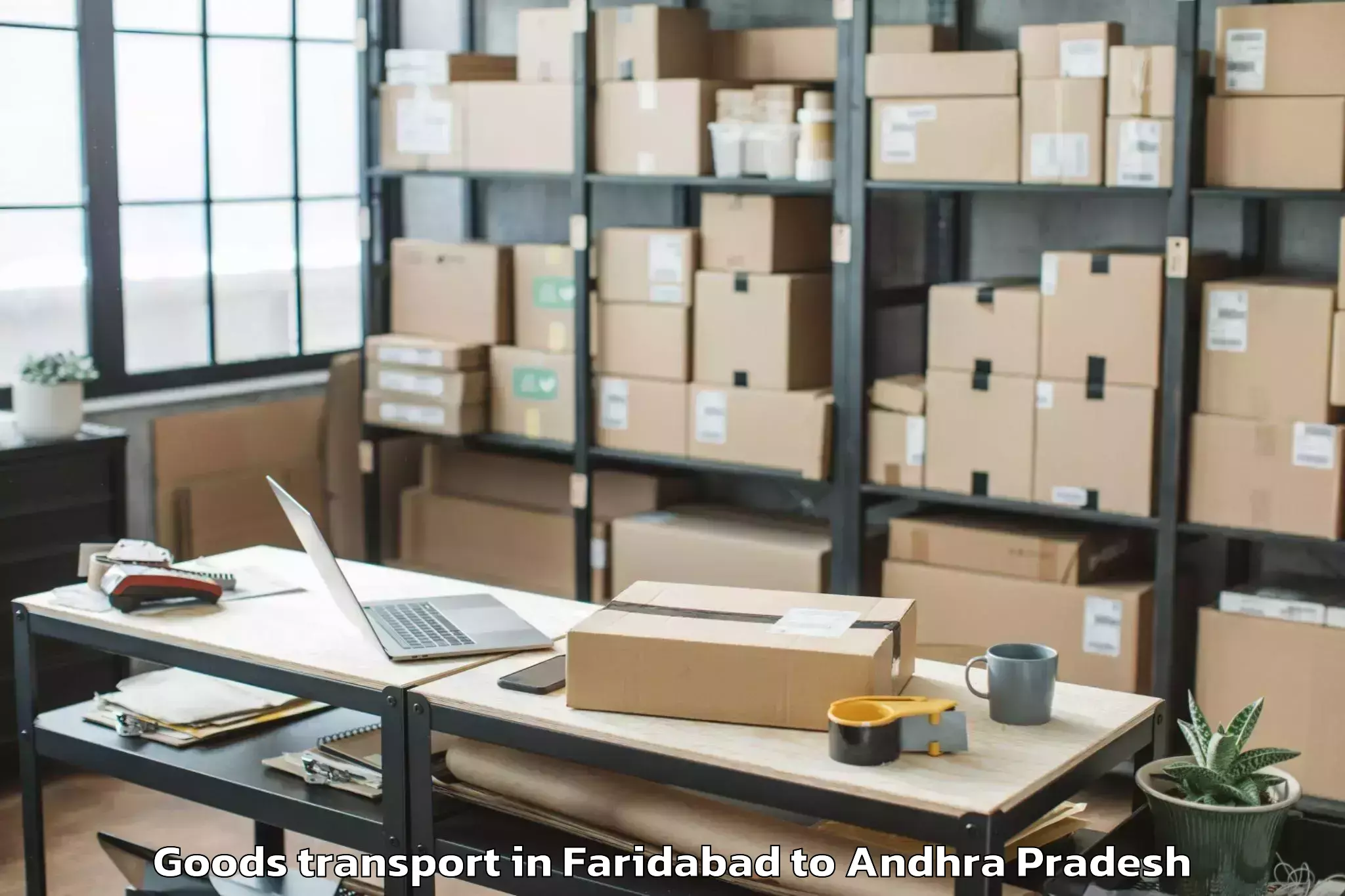 Quality Faridabad to Peddapappuru Goods Transport